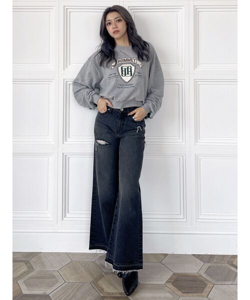 gyda スウェット GYDA（ジェイダ） トレーナー スウェット Symmetry GYDAロゴemboss