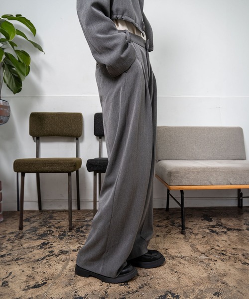 Nora Lily（ノラリリー） ワイドパンツ パンツ 「Nora Lily」1 Tuck