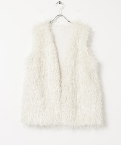 ITEMS URBANRESEARCH ベスト ジレ フェイクファーベスト