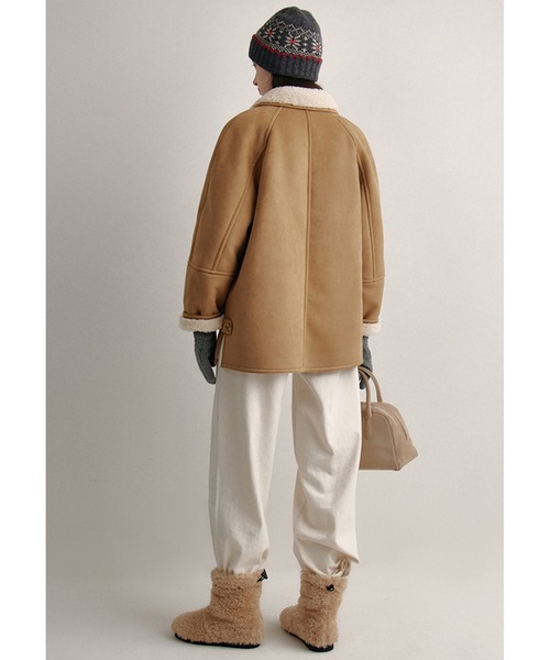 【CoSTUME NATIONAL】ダブルブレスト ムートンコート ボア CoSTUME NATIONAL】ダブルブレスト ムートンコート ボア CoSTUME