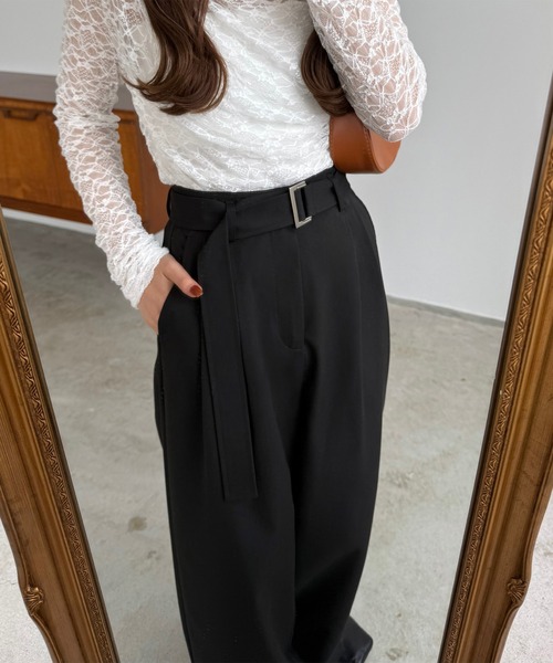 その他 thus 秋冬新作】ピーチツイル 製品染 らくしゅっと パンツ｜ファッション