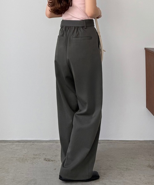 その他 thus 秋冬新作】ピーチツイル 製品染 らくしゅっと パンツ｜ファッション