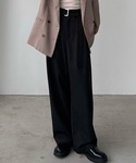 パンツ べルト付きハイウエストツイルパンツ レ...の詳細画像2