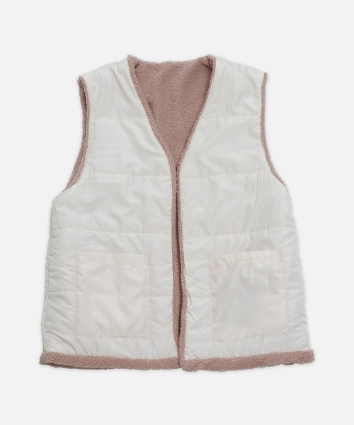 JAM & LINK ベスト ジレ リバーシブルボアベスト レディース