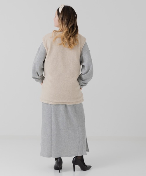 JAM & LINK ベスト ジレ リバーシブルボアベスト レディース