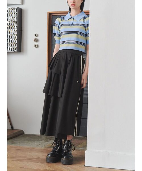 jouetie（ジュエティ） ニット セーター マルチボーダーポロニット