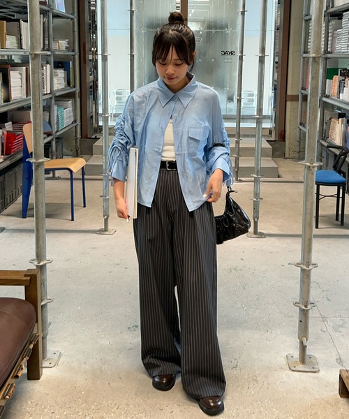 【新品】YONFA モダンリラックスパンツ　S 楽天市場】パンツ《 リラックスワッシャーワイドパンツ 全3色 4