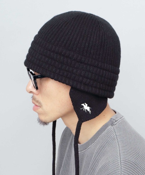 POLO CHAMPS」 ニットキャップ FREE ブラック メンズ : ZOZOTOWN Yahoo