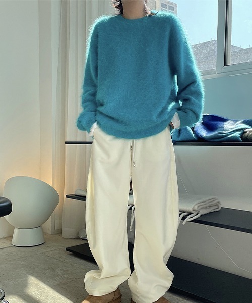 「chuclla」 長袖ニット FREE ブルー レディース_画像3