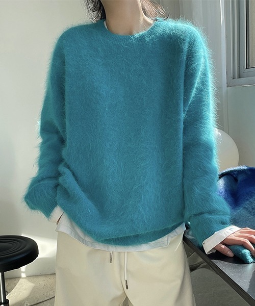 「chuclla」 長袖ニット FREE ブルー レディース_画像5