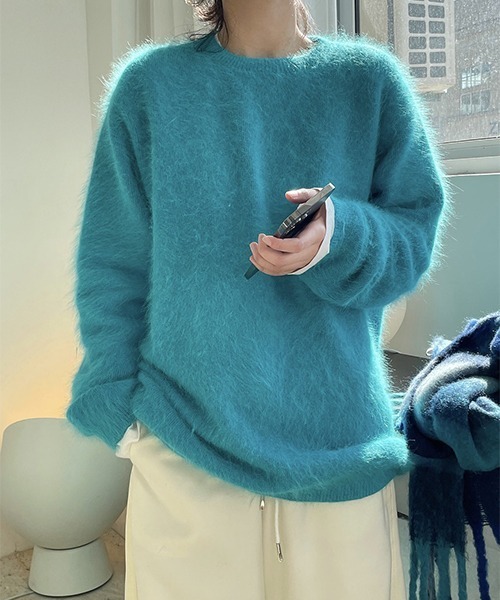 「chuclla」 長袖ニット FREE ブルー レディース_画像7