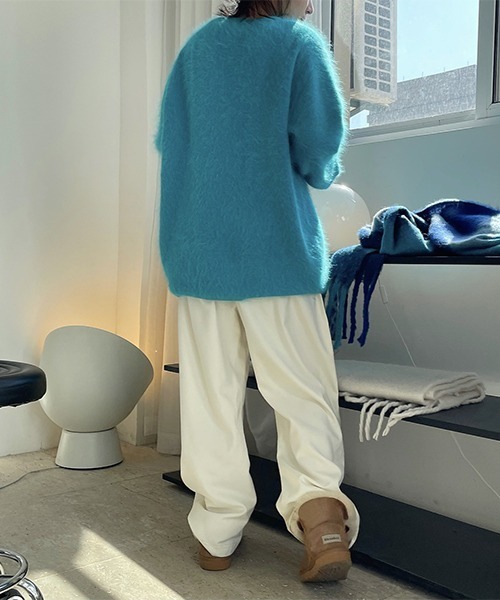 「chuclla」 長袖ニット FREE ブルー レディース_画像8