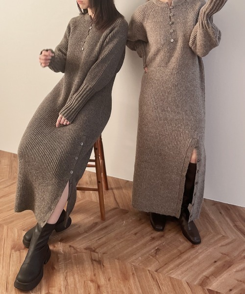 「Reurie'」 ニットワンピース FREE ブラック レディース_画像2