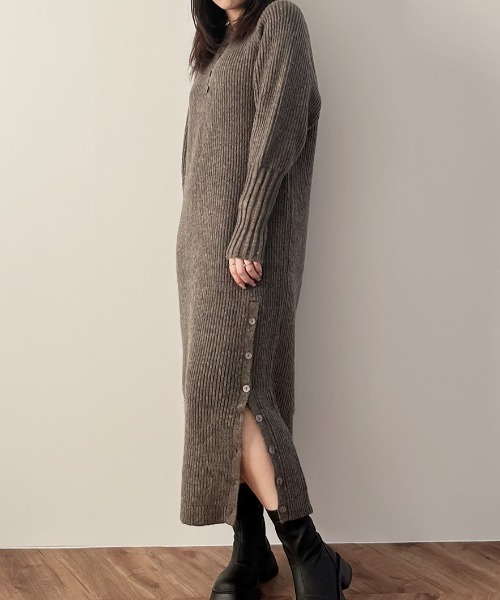 「Reurie'」 ニットワンピース FREE ブラック レディース_画像6