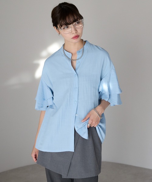 SOTT ブラウス シャツ Layered frill shirt レイヤードフリルシャツ