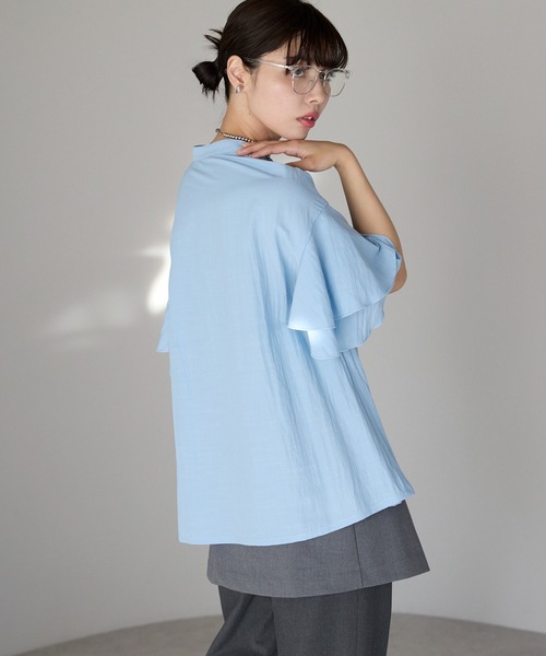SOTT ブラウス シャツ Layered frill shirt レイヤードフリルシャツ