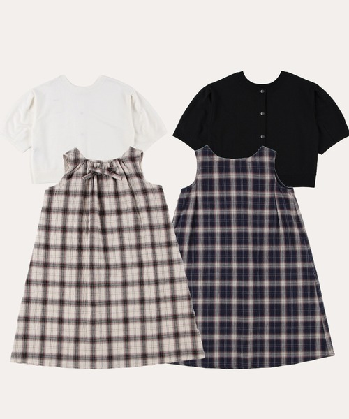COMME CA ISM（コムサイズム） ワンピース くしゅっとチェック 2way