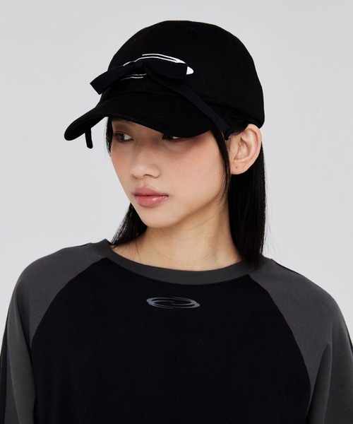 ●OPENING PROJECT●RIBBON TIE DOWN CAP キャップ リボン Opening Project】IVEレイ着用 Ribbon Tie Down Cap 追跡あり
