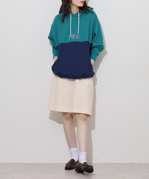 FILA パーカー HOOD バイカラー プルオーバーパーカー フーディ