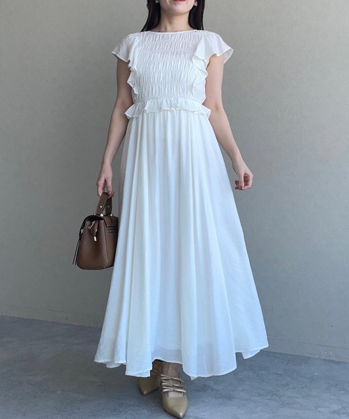 mysty woman ワンピース 「セットアイテム」シャーリングブラウス