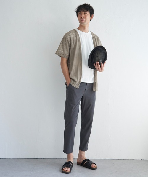 Rika商品 ikka カーディガン 「吸水速乾／2点セット」透かしカーデDRY