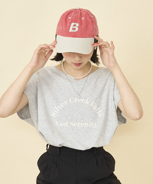 FREAK'S STORE tシャツ Vネック ロゴTシャツ レディース