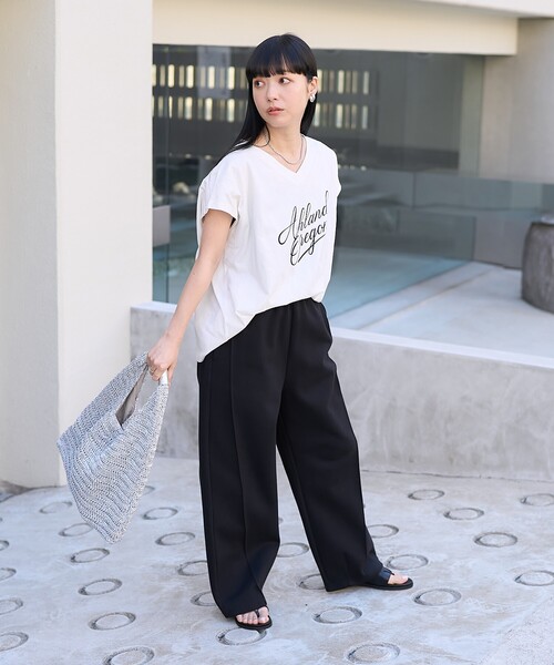 FREAK'S STORE（フリークスストア） tシャツ 半袖 Vネック ロゴTシャツ