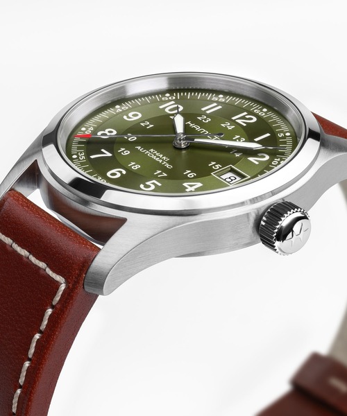 腕時計 HAMILTON 「ハミルトン」 腕時計 Khaki Field （カーキ フィールド）  オート 自動巻き 38MM グリーン×ブラウン メの画像