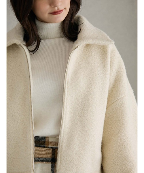 「fifth」 ジップアップブルゾン M アイボリー レディース_画像4