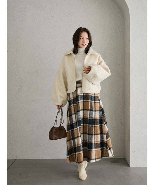 「fifth」 ジップアップブルゾン M アイボリー レディース_画像8