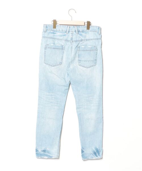 [JEANASIS] повреждение обработка Denim брюки M голубой женский 