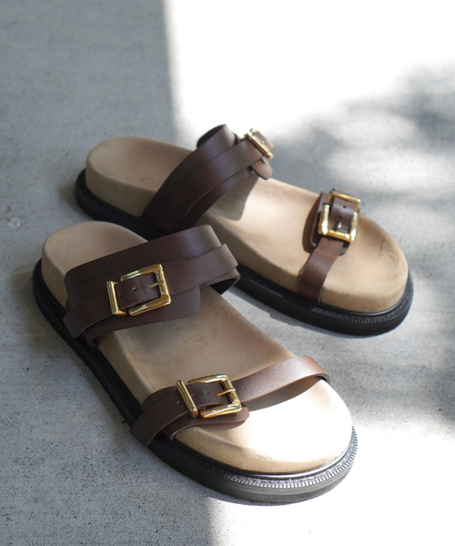 CAMINANDO カミナンド ダブルバックルサンダル CAMINANDO サンダル 「CAMINANDO/カミナンド」ダブルバックル