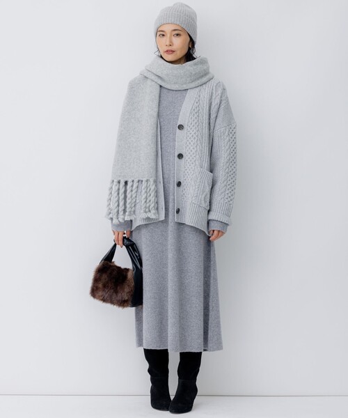 23区（ニジュウサンク） ニットカーディガン 38 ベージュ レディース