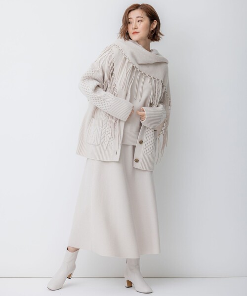 ▲▽▲KILIG△▼△ ベージュ38 23区（ニジュウサンク） ニットカーディガン 38 ベージュ レディース