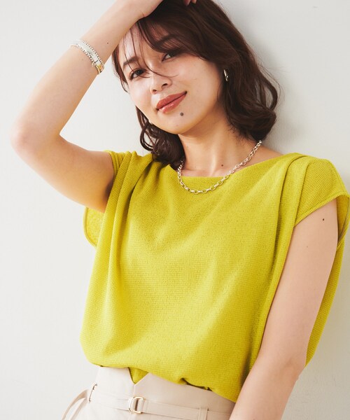 tシャツ ジャージ＊タフタドッキングプルオーバー　Tシャツ・カットソー レディース GLOBAL WORK tシャツ シフォンドッキングプルオーバー7分袖