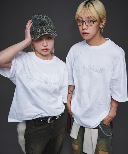 LTR DEPTH tシャツ DEPTH/「25年春夏新作」ラインストーン