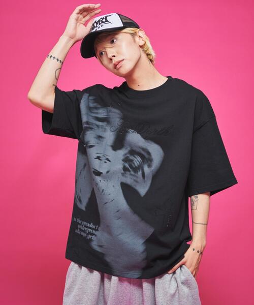 （Luv’ shop ）総柄ラインストーングラフィックロンT GRANCY総柄ラインストーングラフィックロンT グランシーM - メルカリ