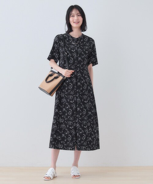 INDIVI（インディヴィ） ワンピース 「洗える／UVケア／羽織り可能