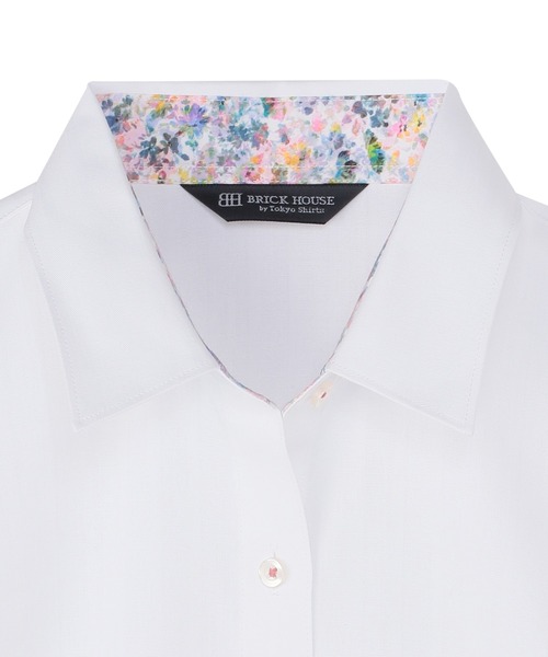 フォーマル ブラウス シャツ 形態安定ノーアイロン レギュラー 7分袖ビジネスワイシャツ レディース | BRICK HOUSE by TOKYO SHIRT | 03