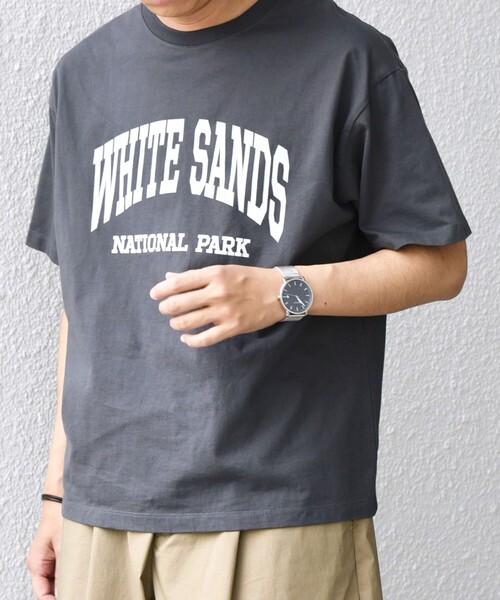 SHIPS any tシャツ any: NATIONAL PARK ヴィンテージライク プリント T