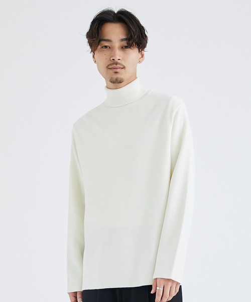 「CITY」 タートルネックニット 1 レッド メンズ_画像2