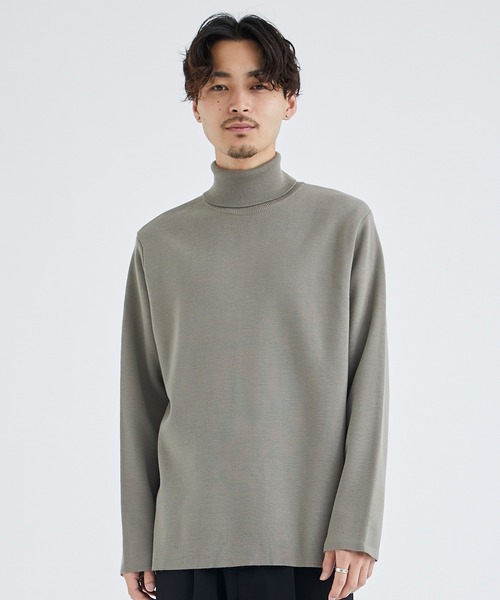 「CITY」 タートルネックニット 1 レッド メンズ_画像7