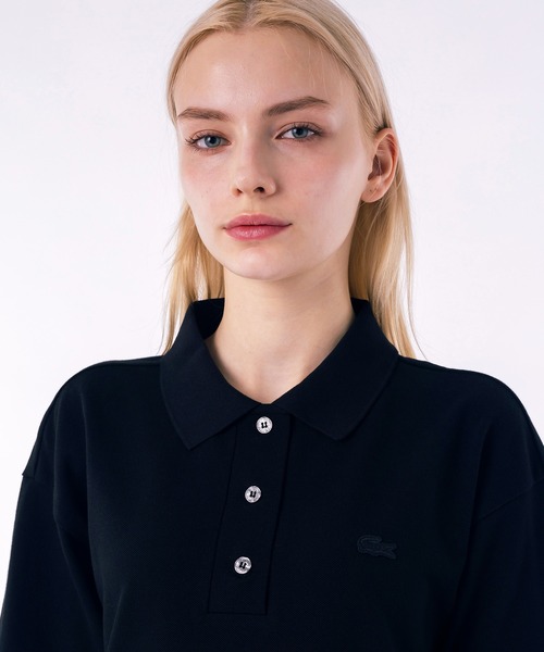 LACOSTE 「LACOSTE」 半袖ワンピース 34 ブラック レディース
