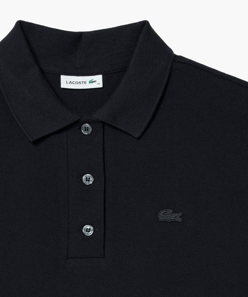 LACOSTE ブラック 半袖 ミニワンピース 38 LACOSTE ブラック 半袖 ミニワンピース 38
