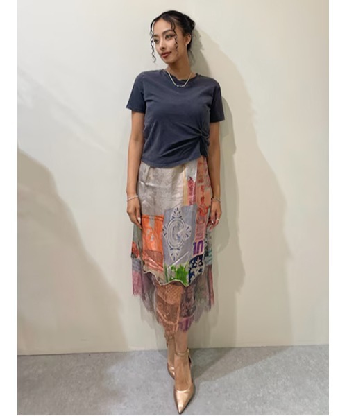 Desigual ワンピース コラージュ柄スリップドレス : ZOZOTOWN