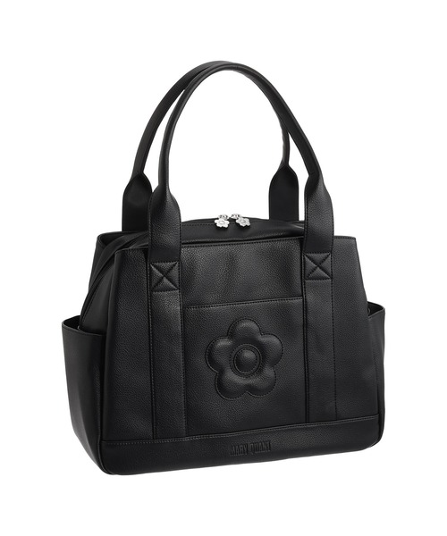 MARY QUANT 黒 トートバッグ マリークワント MARY QUANT デイジーパッチソフト トート