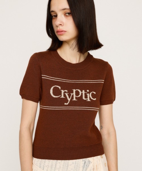 SLY（スライ） サマーニット ニット セーター LOGO JQ SHORT SLEEVE