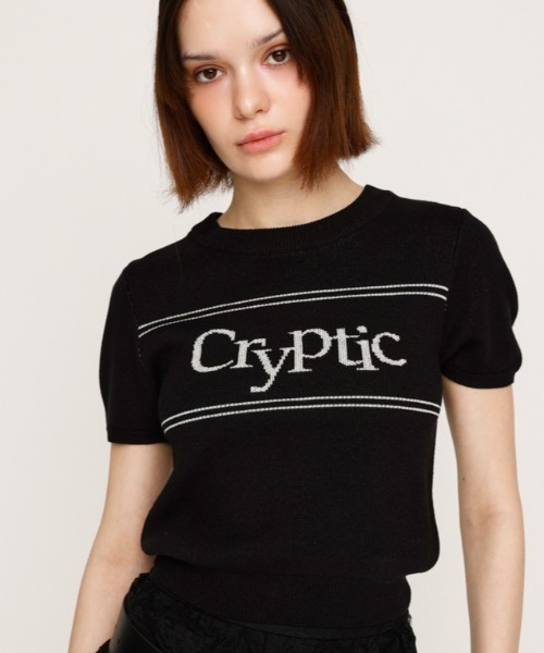 SLY（スライ） サマーニット ニット セーター LOGO JQ SHORT SLEEVE
