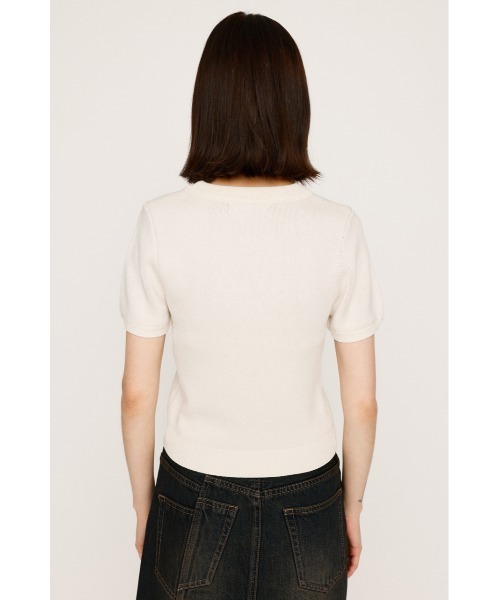 SLY（スライ） サマーニット ニット セーター LOGO JQ SHORT SLEEVE