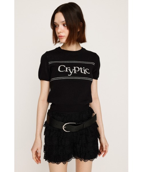 SLY（スライ） ニット セーター LOGO JQ SHORT SLEEVE TOPS ロゴ
